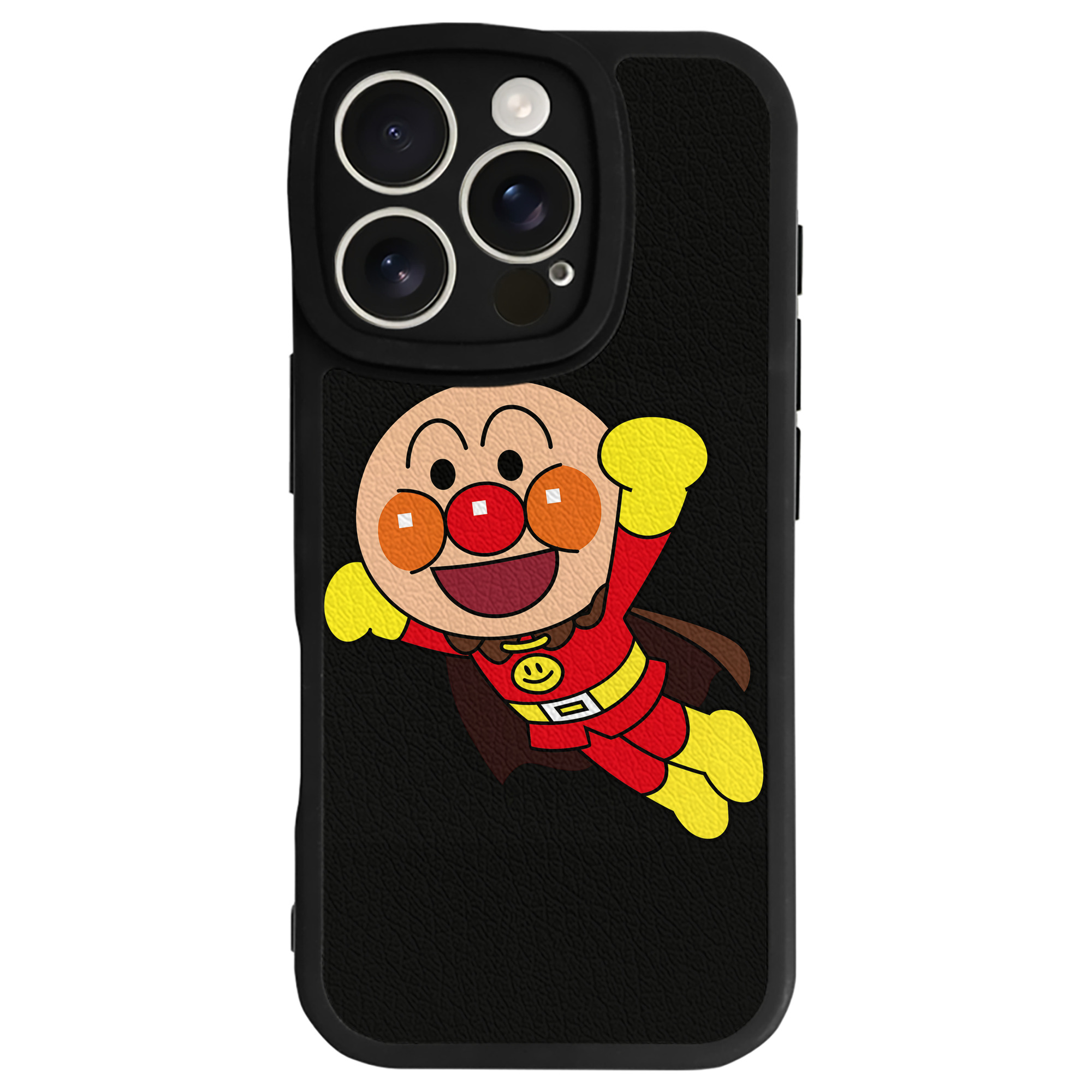 （画像用） アンパンマン Anpanman 【iPhone 16シリーズ対応】シリコンスマホケース（レザー調） 材質：シリコン